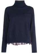 Sacai Knit Hybrid Sweater - Blue