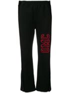 Omc Tearaway Embroidered Flared Joggers - Black