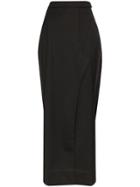 Samuel Gui Yang Wrap-style Asymmetric Skirt - Black