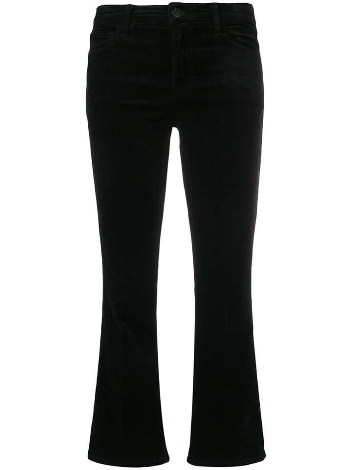 J Brand Cropped Bootcut Trousers - Black