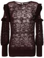 Antonino Valenti Lace Detail Top - Pink & Purple