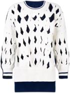 Sonia Rykiel Openwork Knit Sweater - White