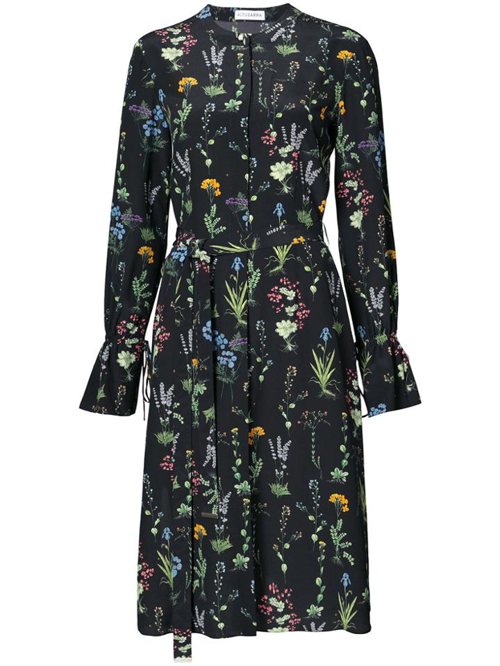Altuzarra Floral Print Midi Dress - Black