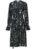 Altuzarra Floral Print Midi Dress - Black