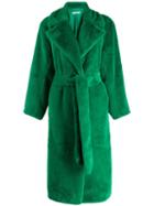 P.a.r.o.s.h. Oversized Faux-fur Coat - Green