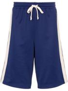 Gucci Gg Stripe Track Shorts - Blue
