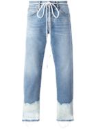 Off-white Bleached Hem Jeans - Blue