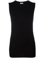 Brunello Cucinelli Fitted Tank Top, Women's, Size: Medium, Black, Cotton/spandex/elastane/brass