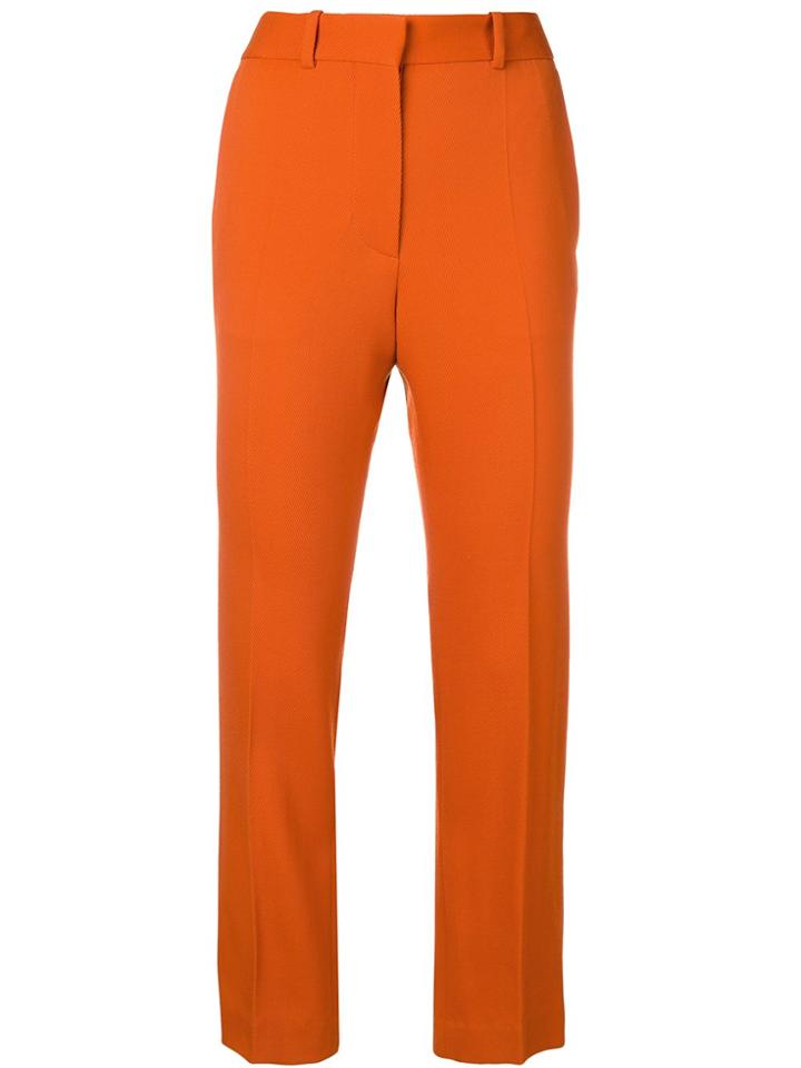 Victoria Beckham Ribbed Crop Trousers - Orange