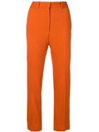 Victoria Beckham Ribbed Crop Trousers - Orange