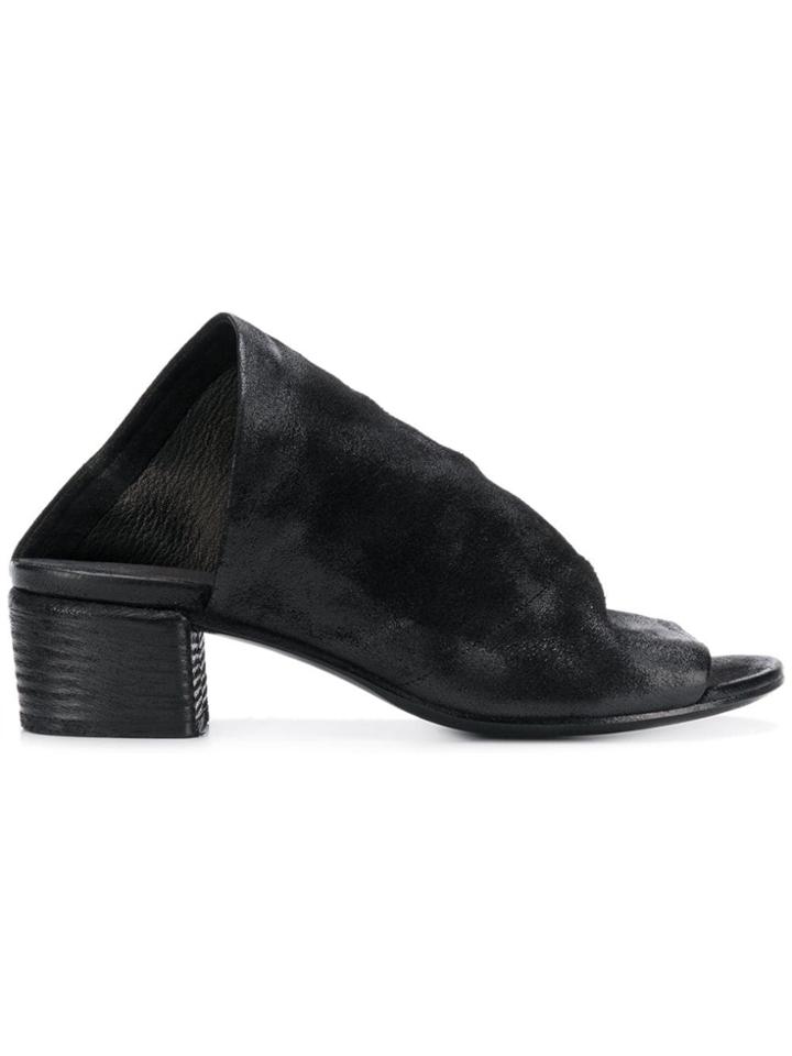 Marsèll Distressed Effect Mules - Black