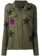 Amiri - Star-print Shirt - Women - Cotton/cashmere - S, Green, Cotton/cashmere