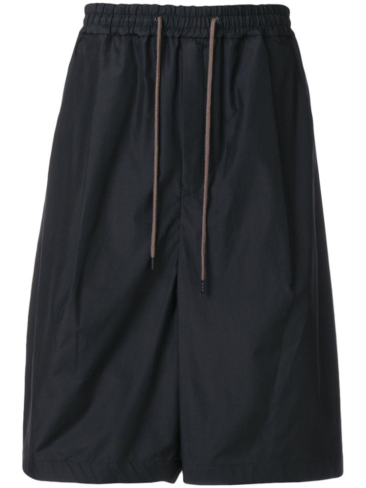 Devoa Wide Leg Shorts - Black
