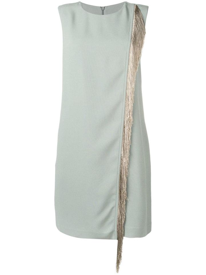 Antonelli Fringed Shift Dress - Green