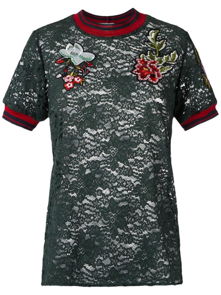 Martha Medeiros Lace T-shirt - Green