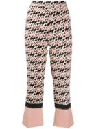 Elisabetta Franchi Cropped Logo Print Trousers - Pink