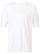 Attachment Layered Sleeve T-shirt - White