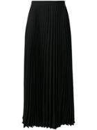 Valentino Pleated Midi Skirt - Black
