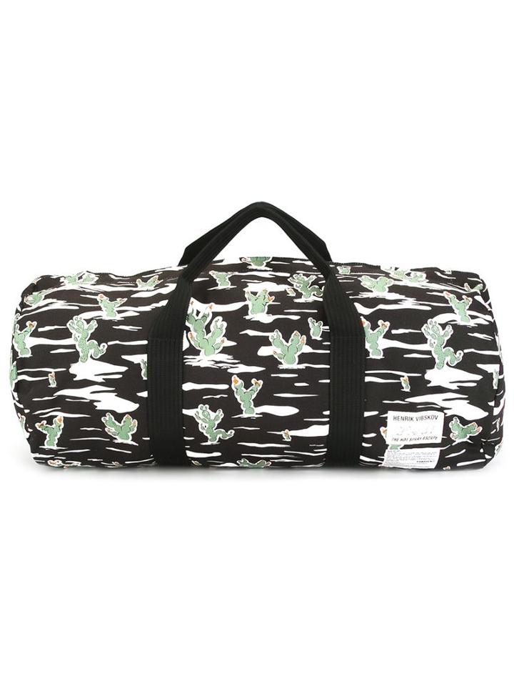 Henrik Vibskov Cactus Print Holdall, Black, Nylon