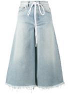 Off-white - Rope Belt Cropped Denim Jeans - Women - Cotton/polyester - 30, Blue, Cotton/polyester