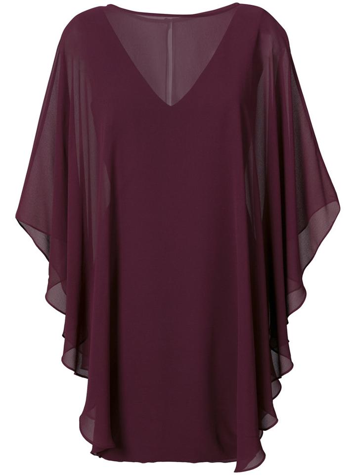Halston Heritage - Flared Shift Dress - Women - Polyester/spandex/elastane - 14, Red, Polyester/spandex/elastane