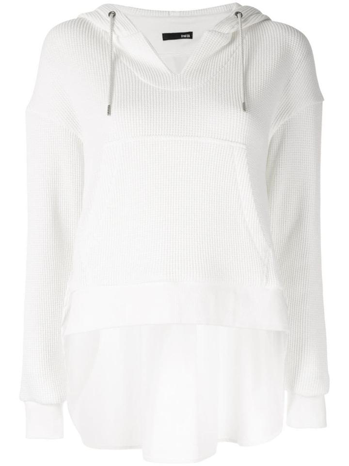 Frei Ea Elongated Back Hoodie - White