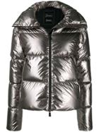 Herno Quilted Metallic Puffer-jacket - Grey