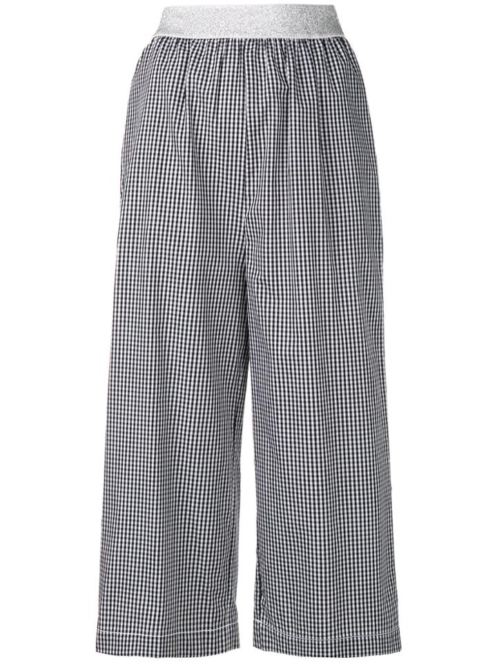 I'm Isola Marras Cropped Gingham Trousers - Black