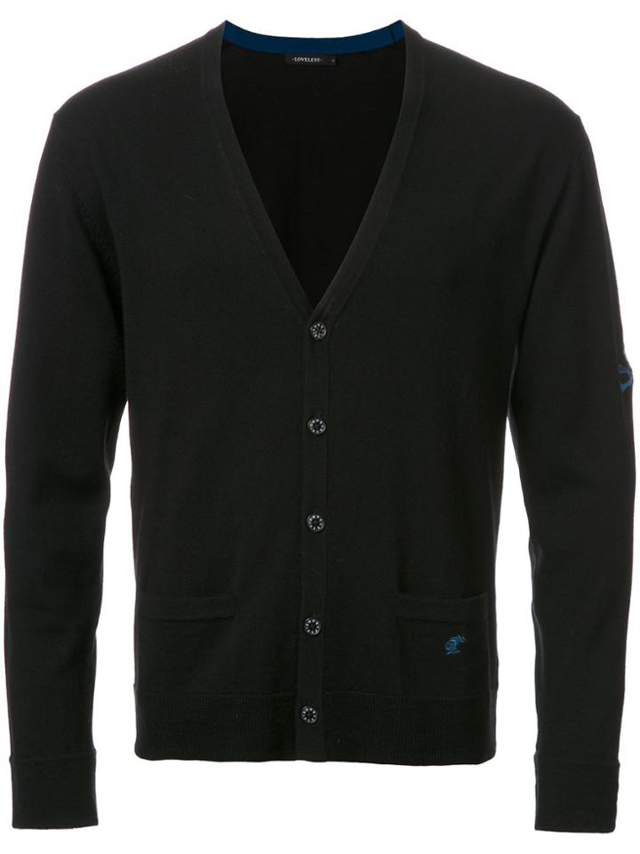 Loveless V Neck Cardigan - Black