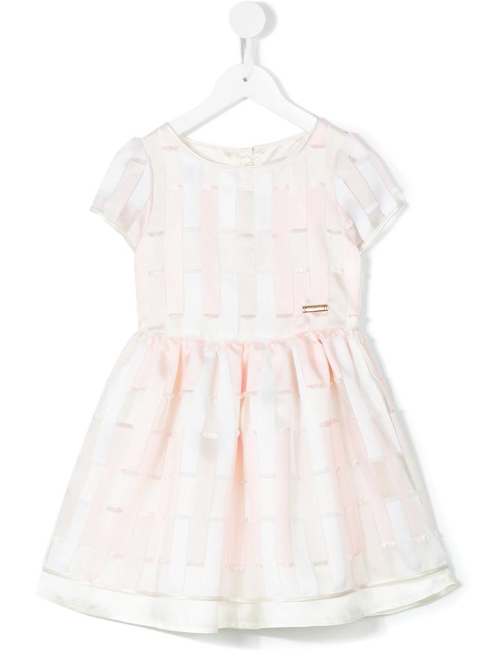 Moschino Kids - Panelled Party Dress - Kids - Polyester - 8 Yrs, Nude/neutrals