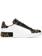 Dolce & Gabbana Pony Skin Leopard Print Sneakers - Brown
