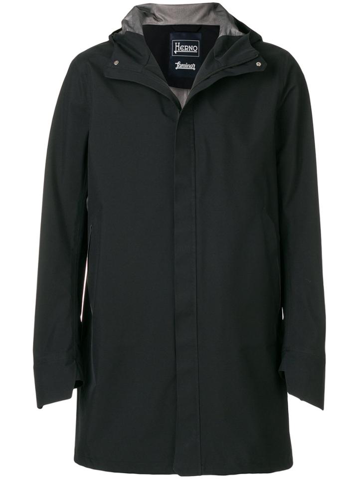 Herno Concealed Front Parka - Blue