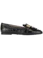 Tod's Fringed Trim Loafers - Black