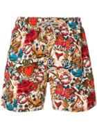 Mc2 Saint Barth All-over Print Swim Shorts - Red