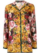 Dolce & Gabbana Baroque And Floral Print Shirt - Yellow