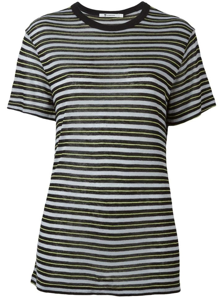 T By Alexander Wang Striped T-shirt - Black