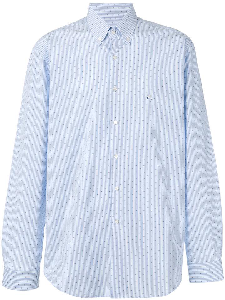 Etro - Striped Shirt - Men - Cotton - 42, Blue, Cotton