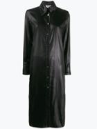 Acne Studios Satin Shirt Dress - Black