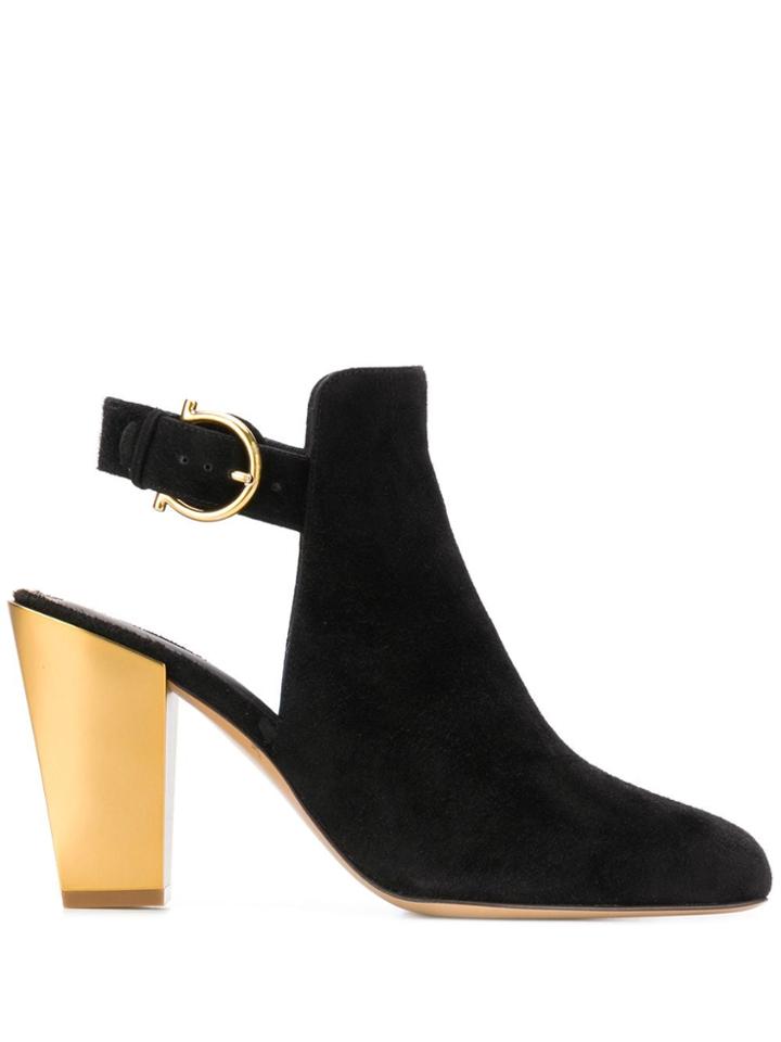 Salvatore Ferragamo Mirror Heel Mules - Black