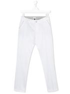 Armani Junior Classic Tailored Trousers, Boy's, Size: 16 Yrs, White