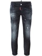 Dsquared2 Deana Jeans, Women's, Size: 42, Black, Cotton/spandex/elastane/polyester/calf Leather