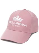 Dolce & Gabbana Logo Printed Cap - Pink