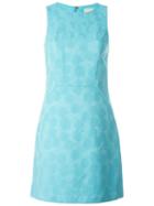Michael Michael Kors Sleeveless Jacquard Dress, Women's, Size: 2, Blue, Cotton/polyester/viscose