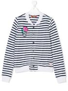 Vingino Teen Appliquéd Striped Bomber Jacket - White