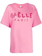 Gaelle Bonheur Oversized Logo T-shirt - Pink