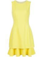 Oscar De La Renta Sleeveless Layered Dress, Women's, Size: 8, Yellow/orange, Nylon/spandex/elastane/virgin Wool