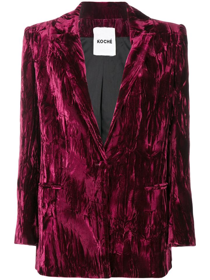 Koché Tailored Fitted Blazer - Pink & Purple