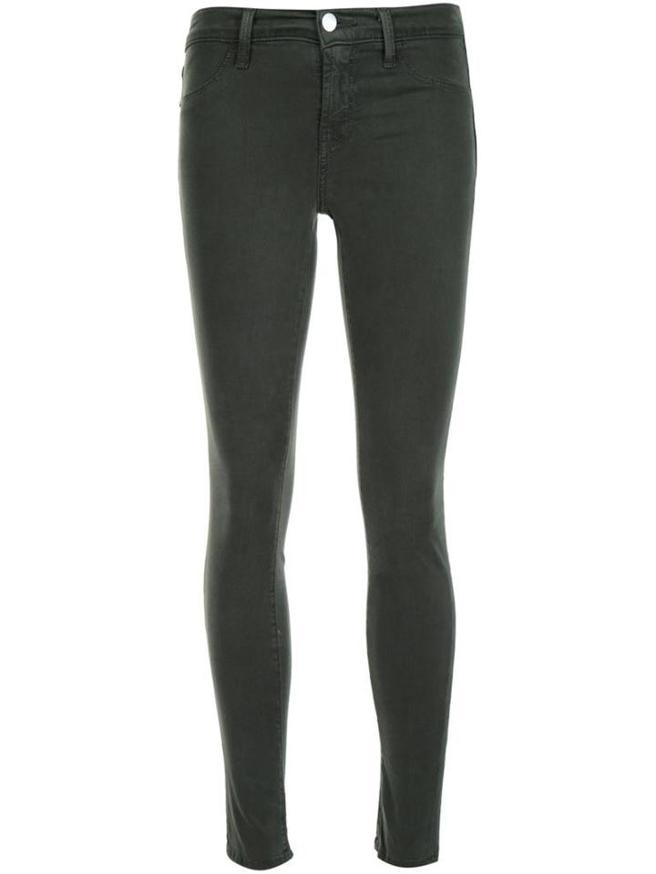 J Brand Skinny Fit Jeans, Women's, Size: 26, Green, Lyocell/cotton/spandex/elastane
