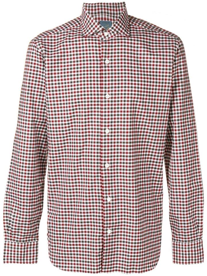 Barba Check Printed Shirt - Red