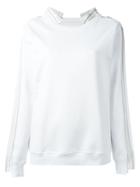 Maison Margiela Collar Detail Sweatshirt, Women's, Size: M, White, Cotton/viscose/cupro